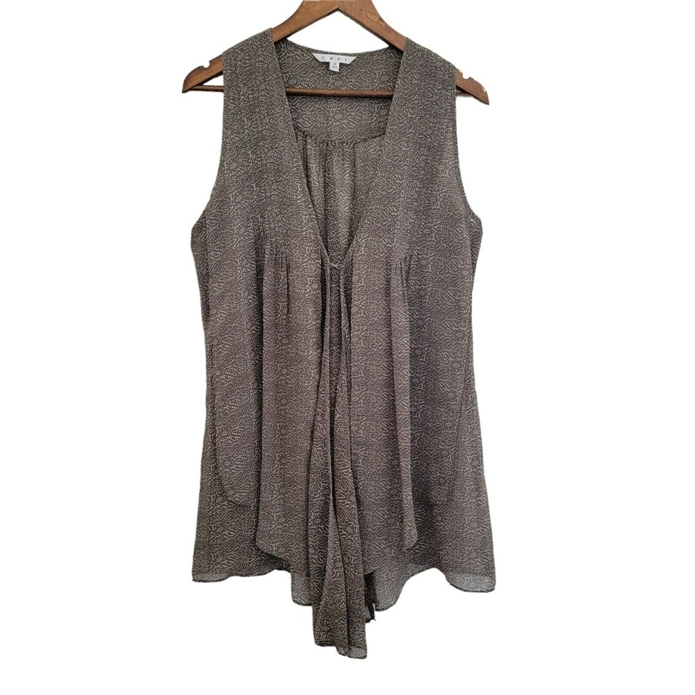 CAbi #365 Lagenlook Cascading Tunic Vest Womens Size Medium